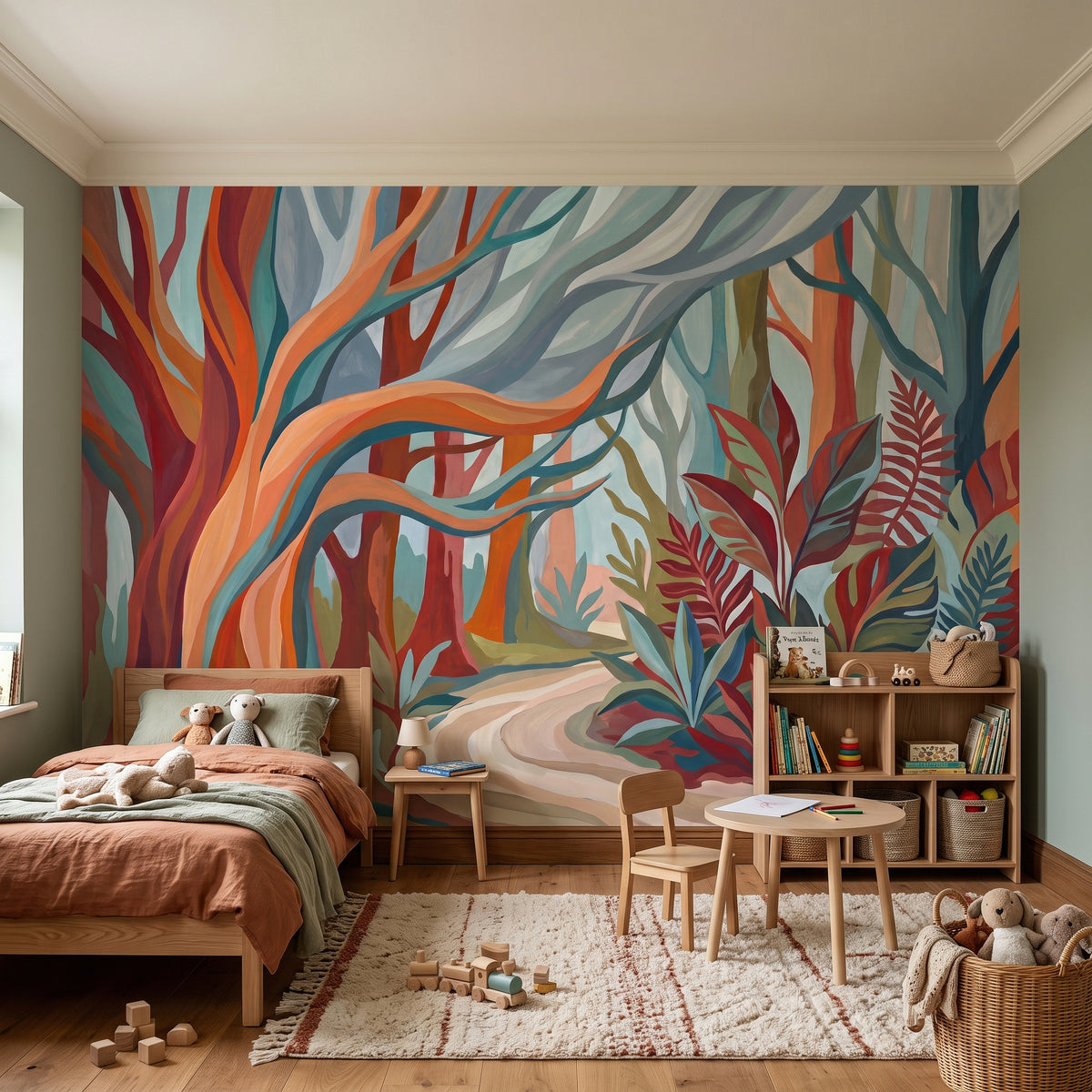 Mädchen mit dem Perlenohrring Abziehbares und aufklebbares Wandbild, buntes Graffiti-Porträt, berühmtes Gemälde, Street Style, Popkultur, lebendige Tapete