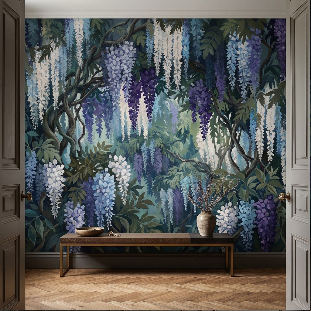 Mädchen mit dem Perlenohrring Abziehbares und aufklebbares Wandbild, buntes Graffiti-Porträt, berühmtes Gemälde, Street Style, Popkultur, lebendige Tapete