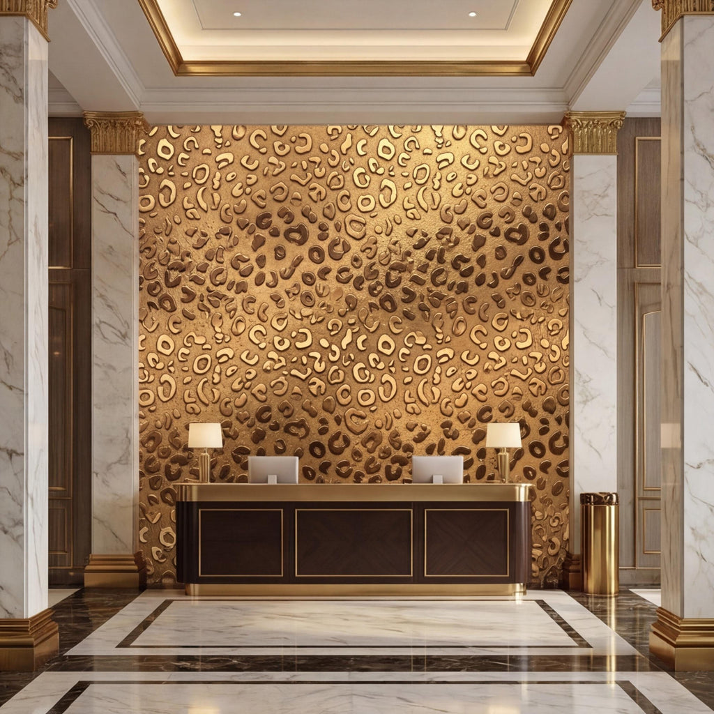 Elegant Leopard Print Removable Peel and Stick Wall Mural, Bold Animal Cheetah Skin Wallallpaper, Modern Luxury Statement Wall Décor
