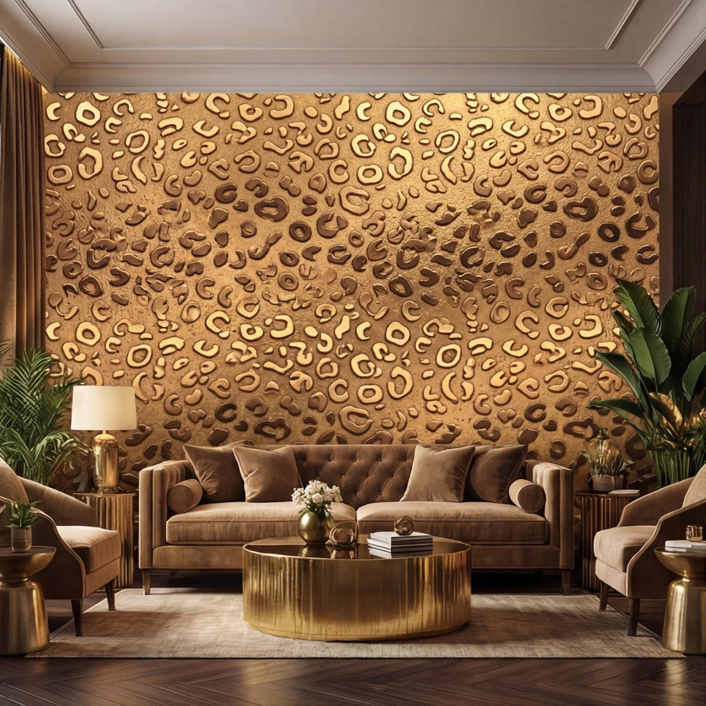 Elegant Leopard Print Removable Peel and Stick Wall Mural, Bold Animal Cheetah Skin Wallallpaper, Modern Luxury Statement Wall Décor