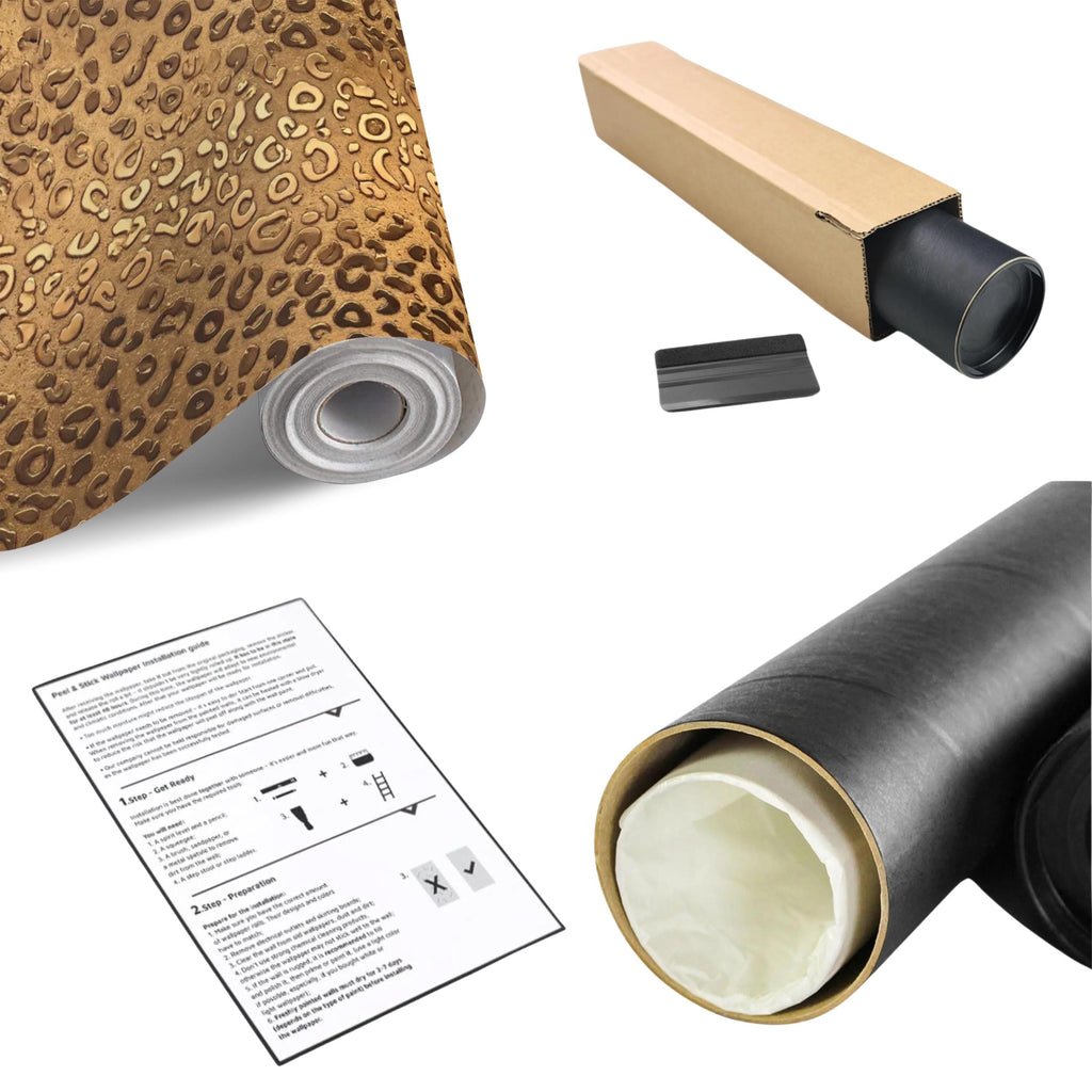 Elegant Leopard Print Removable Peel and Stick Wall Mural, Bold Animal Cheetah Skin Wallallpaper, Modern Luxury Statement Wall Décor