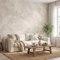 Neutral Beige Plaster Texture Peel and Stick Wall Mural, Limewash Modern Minimalist Wallpaper Bedroom Living Room Wall Decor