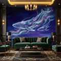 Galaxy Whale Peel and Stick Wall Mural Cosmic Ocean Night Sky Removable Wallpaper Bedroom Living Room Nursery