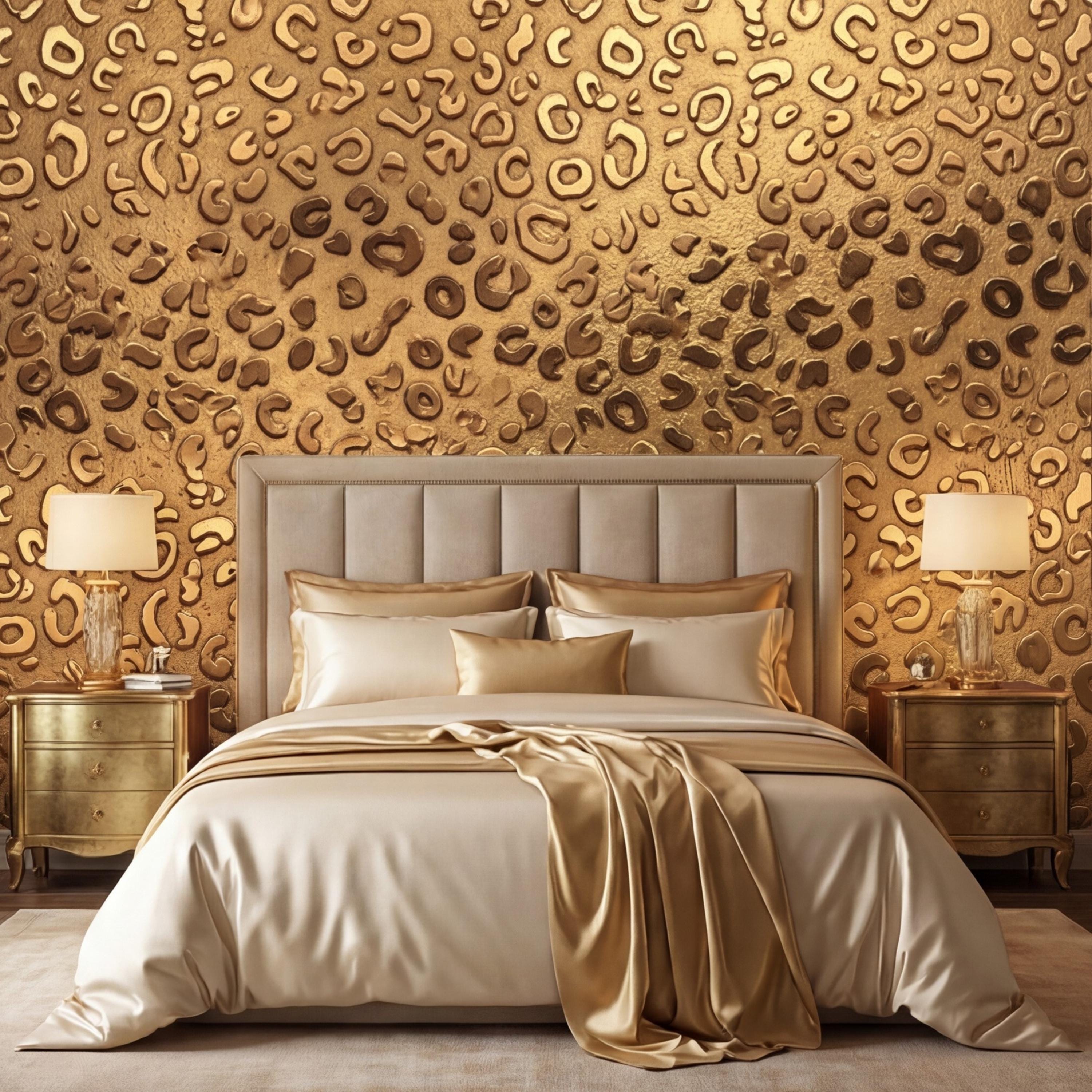 Elegant Leopard Print Removable Peel and Stick Wall Mural, Bold Animal Cheetah Skin Wallallpaper, Modern Luxury Statement Wall Décor