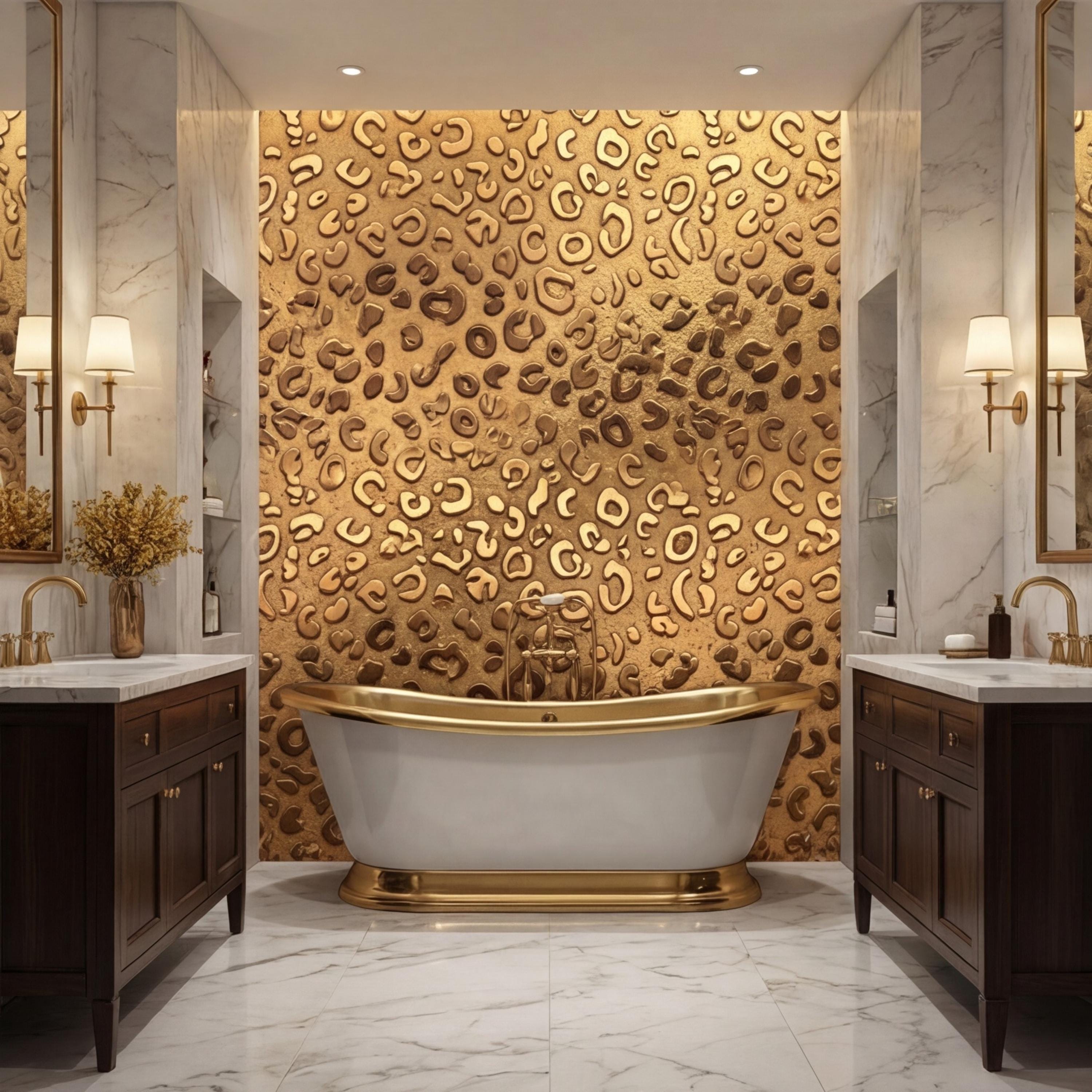 Elegant Leopard Print Removable Peel and Stick Wall Mural, Bold Animal Cheetah Skin Wallallpaper, Modern Luxury Statement Wall Décor
