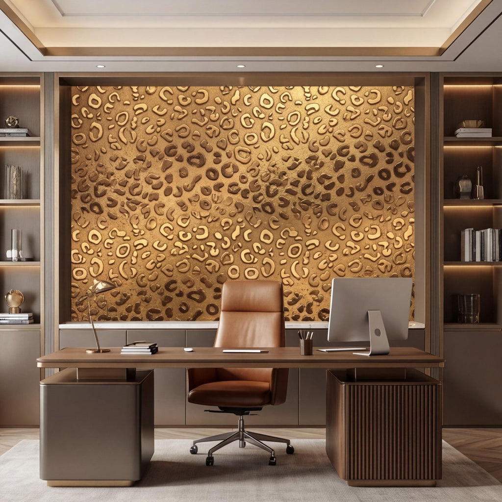Elegant Leopard Print Removable Peel and Stick Wall Mural, Bold Animal Cheetah Skin Wallallpaper, Modern Luxury Statement Wall Décor