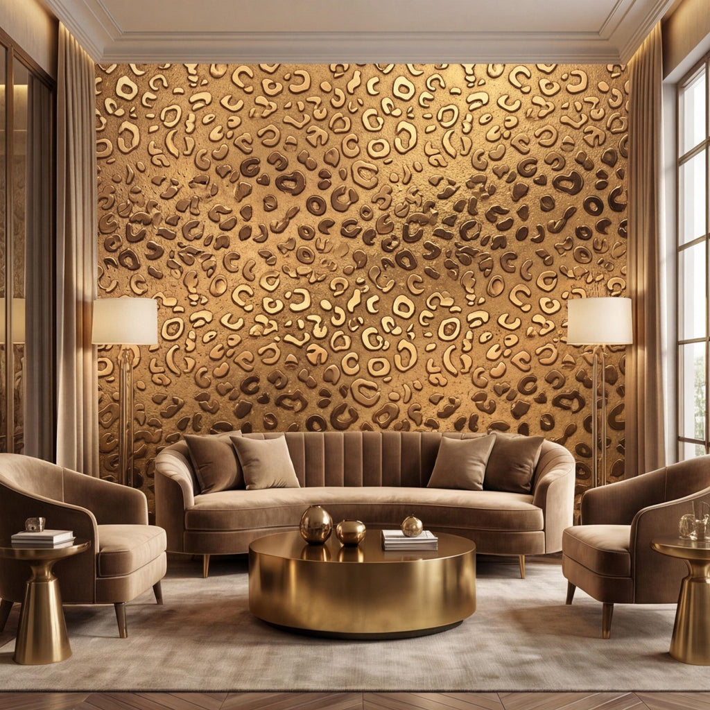 Elegant Leopard Print Removable Peel and Stick Wall Mural, Bold Animal Cheetah Skin Wallallpaper, Modern Luxury Statement Wall Décor