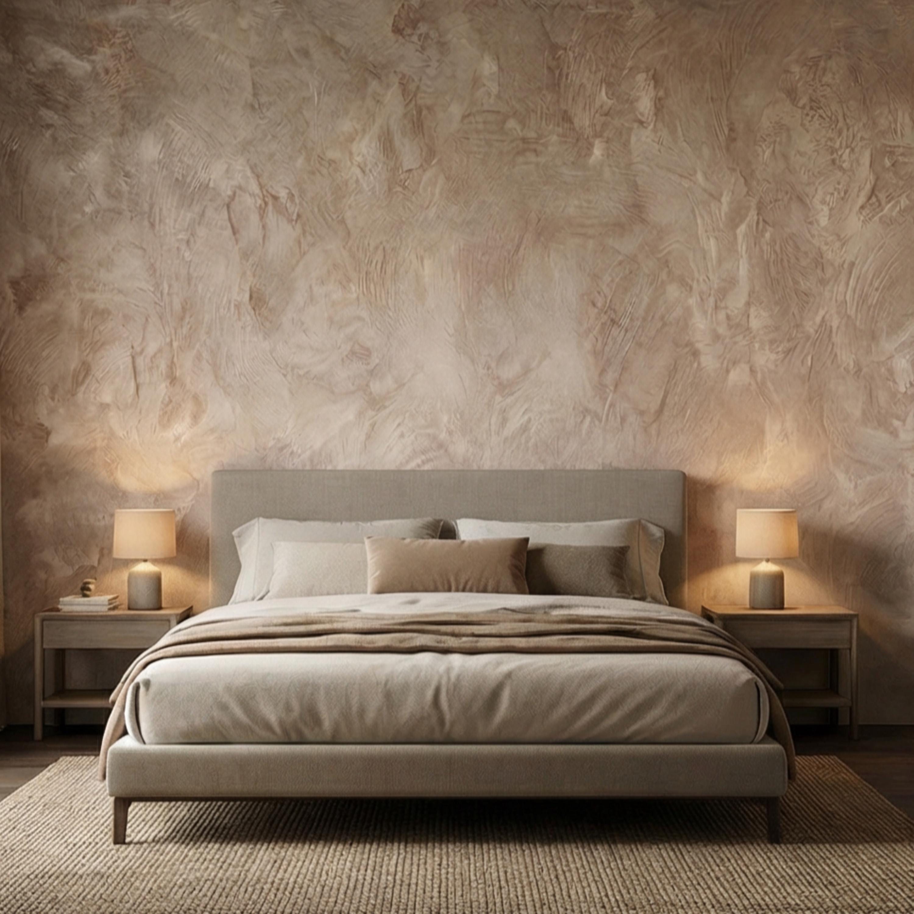 Light Limestone Peel and Stick Wall Mural, Neutral Plaster Texture Wallpaper, Limewash Stone Effect, Modern Organic Wall Decor
