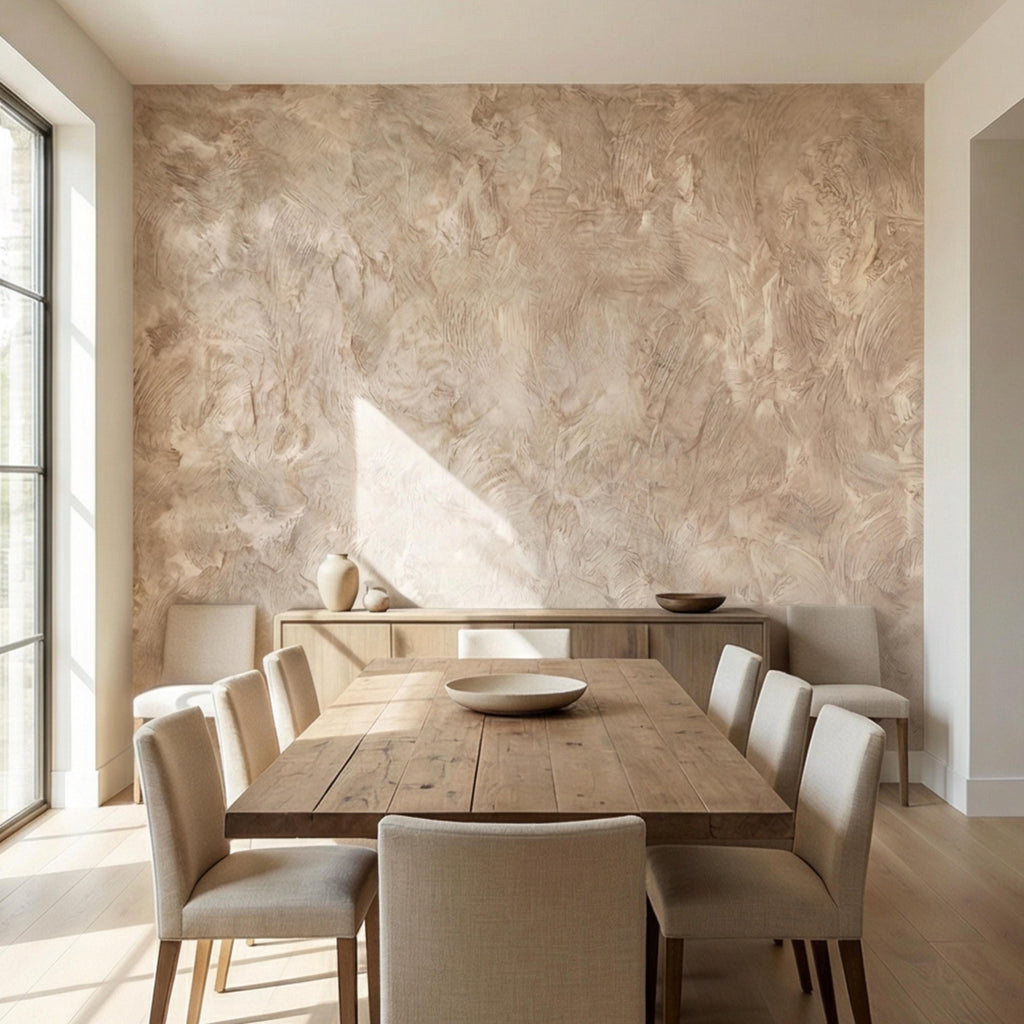 Light Limestone Peel and Stick Wall Mural, Neutral Plaster Texture Wallpaper, Limewash Stone Effect, Modern Organic Wall Decor