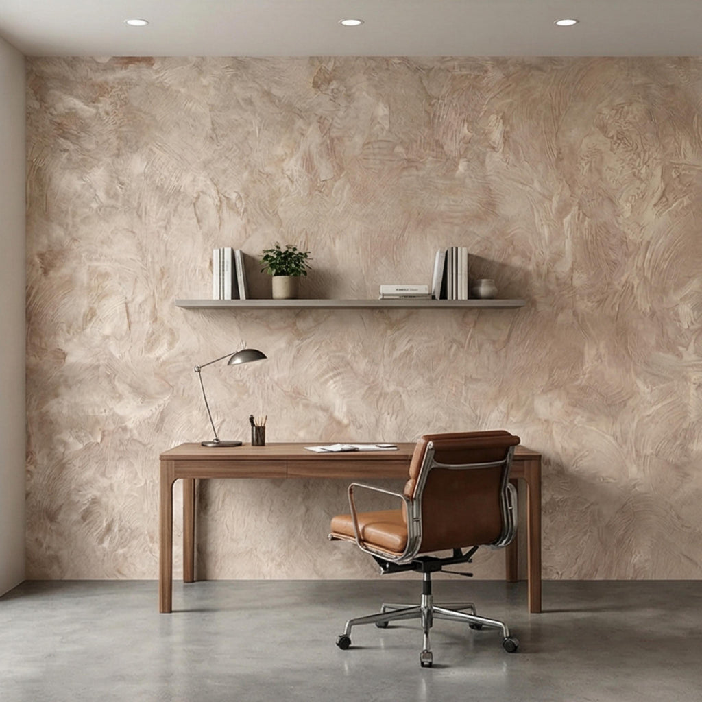 Light Limestone Peel and Stick Wall Mural, Neutral Plaster Texture Wallpaper, Limewash Stone Effect, Modern Organic Wall Decor