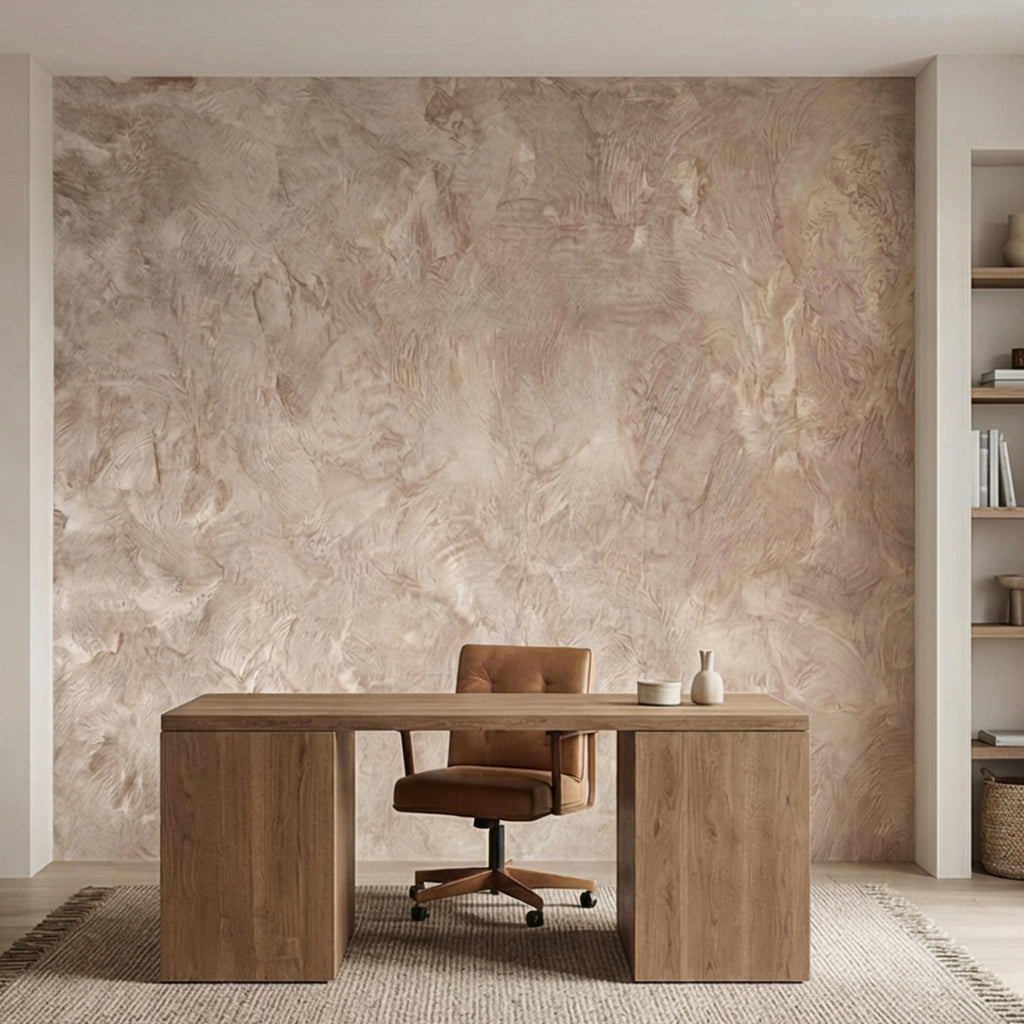 Light Limestone Peel and Stick Wall Mural, Neutral Plaster Texture Wallpaper, Limewash Stone Effect, Modern Organic Wall Decor