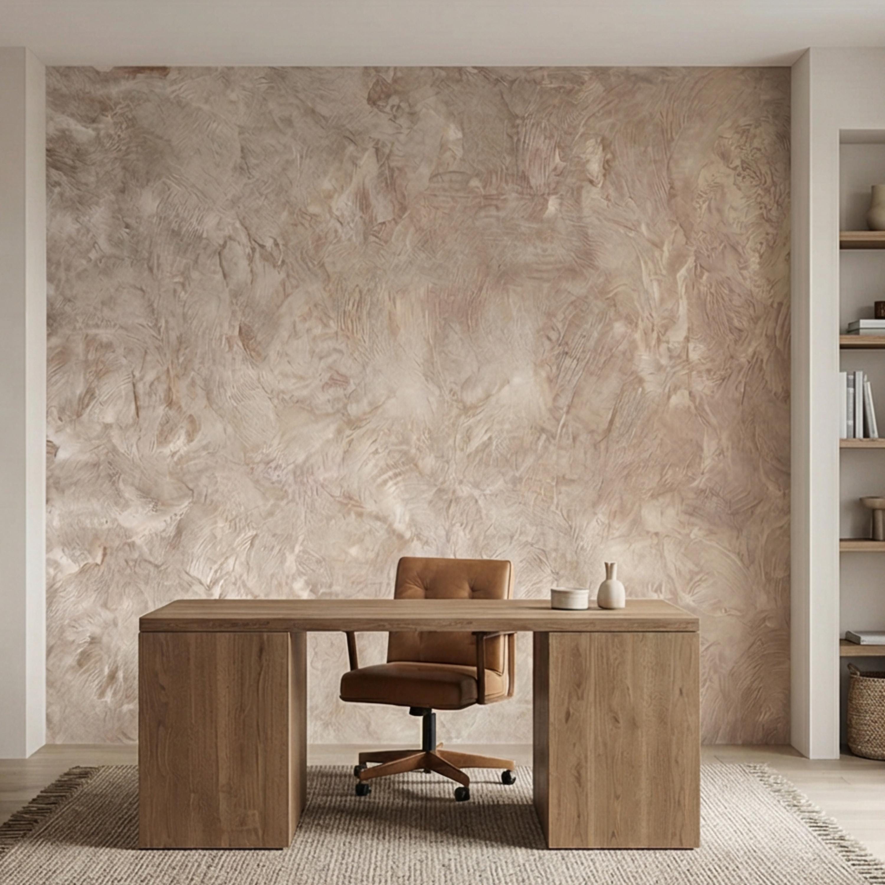 Light Limestone Peel and Stick Wall Mural, Neutral Plaster Texture Wallpaper, Limewash Stone Effect, Modern Organic Wall Decor