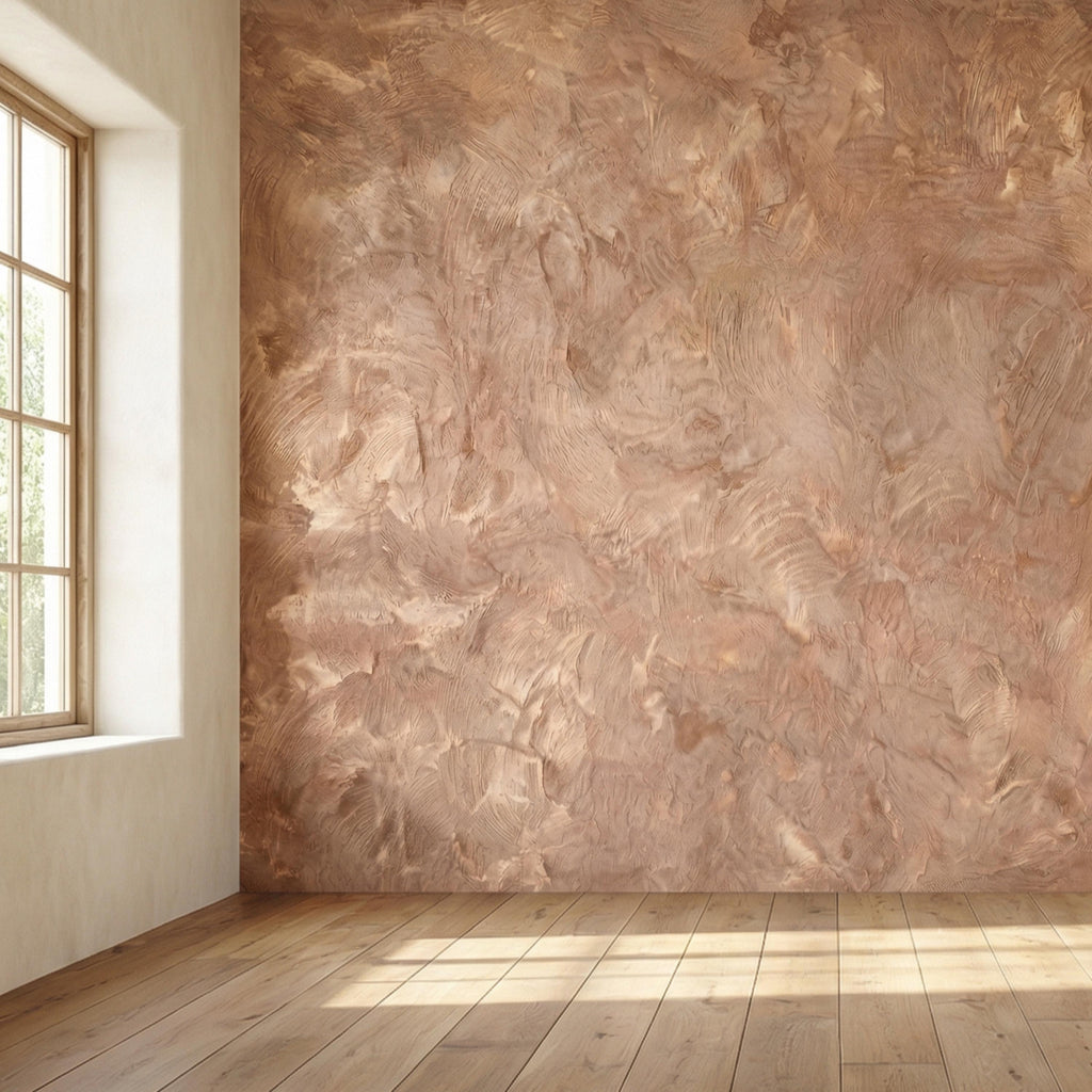 Venetian Plaster Peel and Stick Wall Mural, Neutral Limewash Texture Wallpaper, Warm Beige Stone Effect, Modern Organic Wall Decor