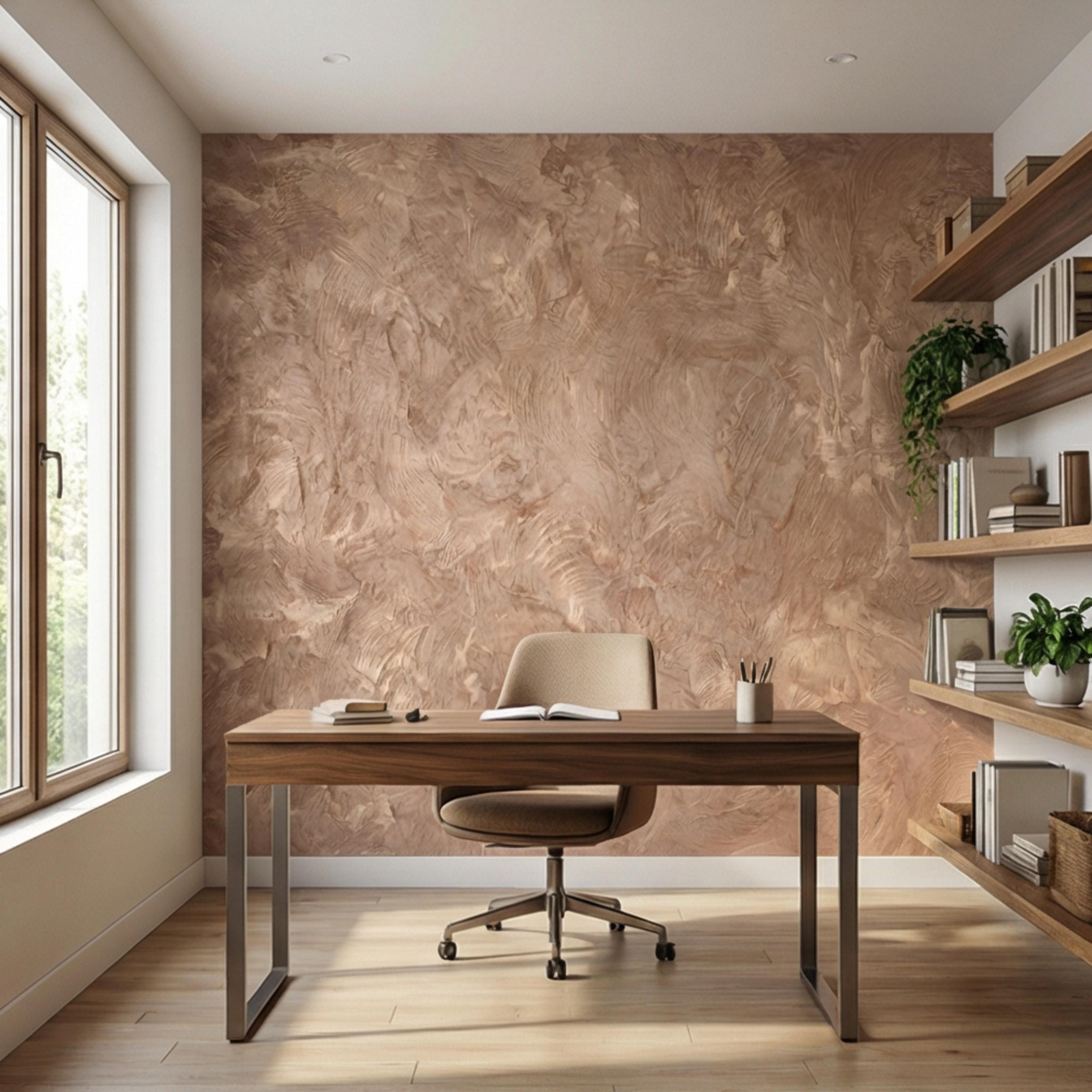 Venetian Plaster Peel and Stick Wall Mural, Neutral Limewash Texture Wallpaper, Warm Beige Stone Effect, Modern Organic Wall Decor