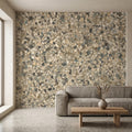 Neutral Terrazzo Peel and Stick Wall Mural, Beige Gray Stone Chip Speckled Concrete Texture, Modern Scandi Minimalist Faux Stone Wallpaper