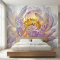 Soft Peony Peel and Stick Wall Mural, Blush Lavender Peony Bloom, Oversized Romantic Floral, Large Scale Elegant Botanical Wallpaper