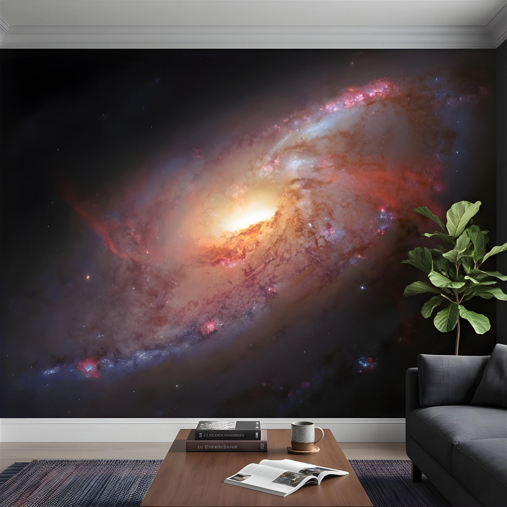 Spiral Galaxy Peel and Stick Wall Mural, Deep Space Nebula, Cosmic Universe Stars Celestial Astronomy Wallpaper