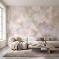 Lime Wash Peel and Stick Wall Mural, Roman Clay Plaster Texture, Soft Neutral Mineral Finish Luxury Textured Wallpaper