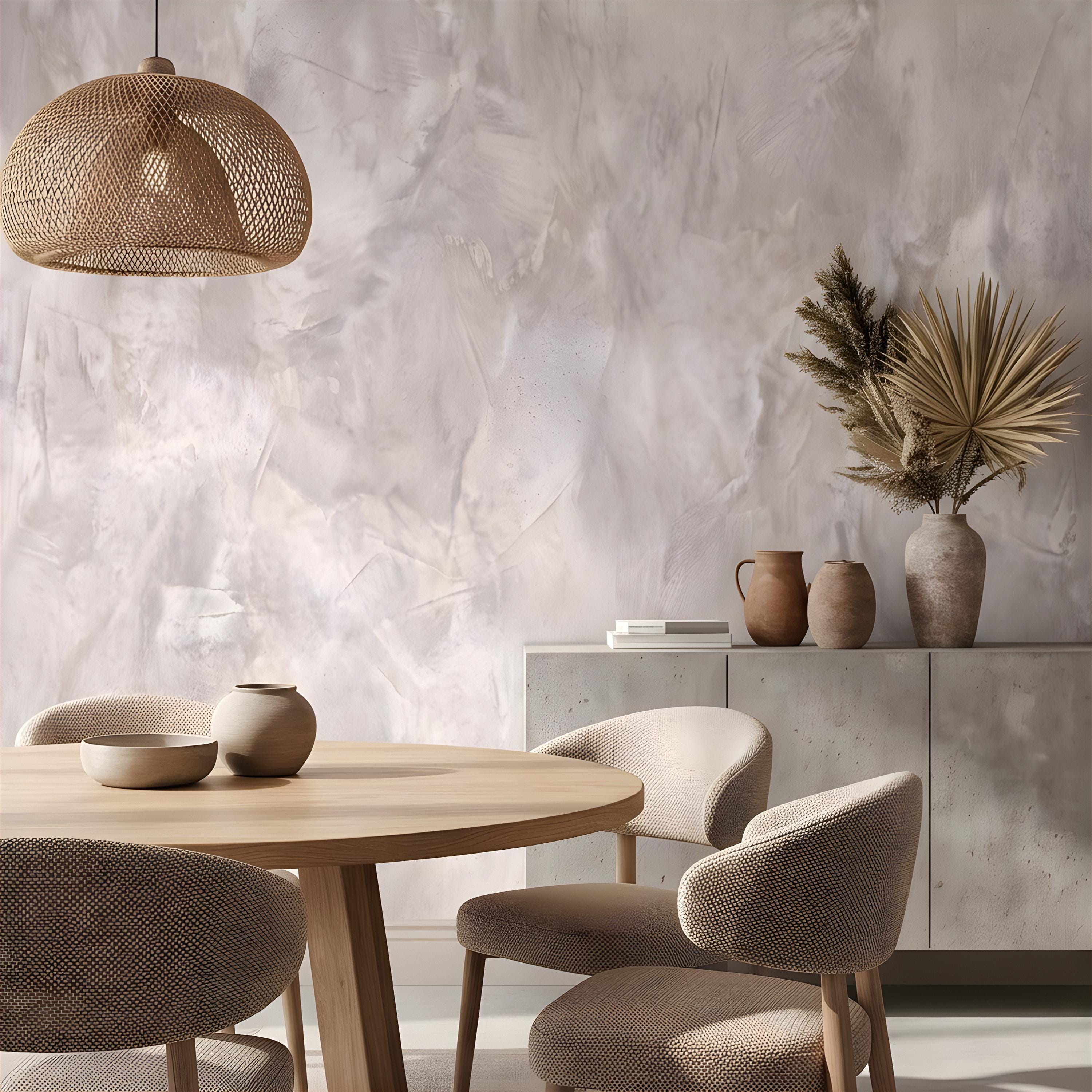 Concrete Microcement Peel and Stick Wall Mural, Raw Architectural Plaster Texture, Minimalist Cement Finish Contemporary Wallpaper