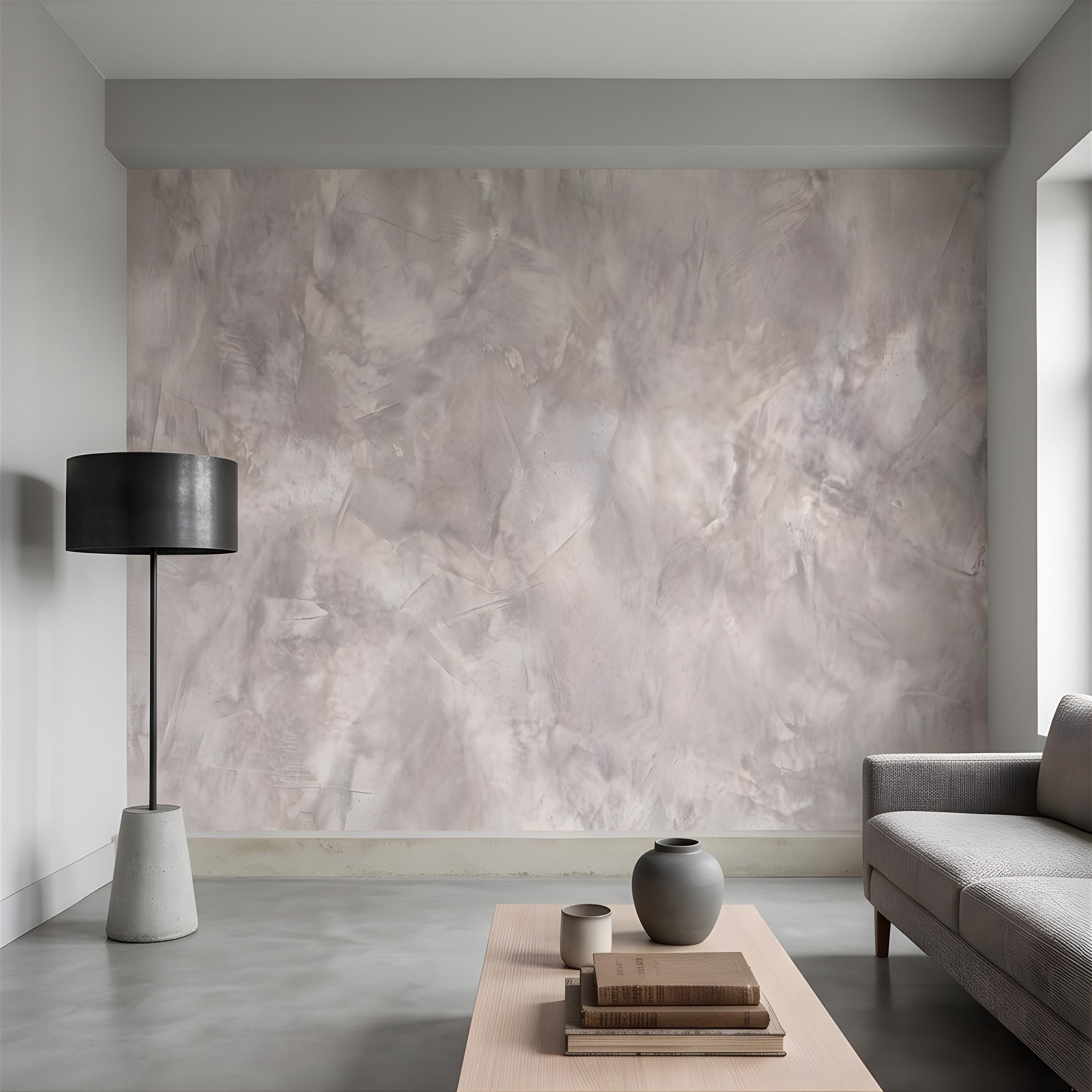 Concrete Microcement Peel and Stick Wall Mural, Raw Architectural Plaster Texture, Minimalist Cement Finish Contemporary Wallpaper