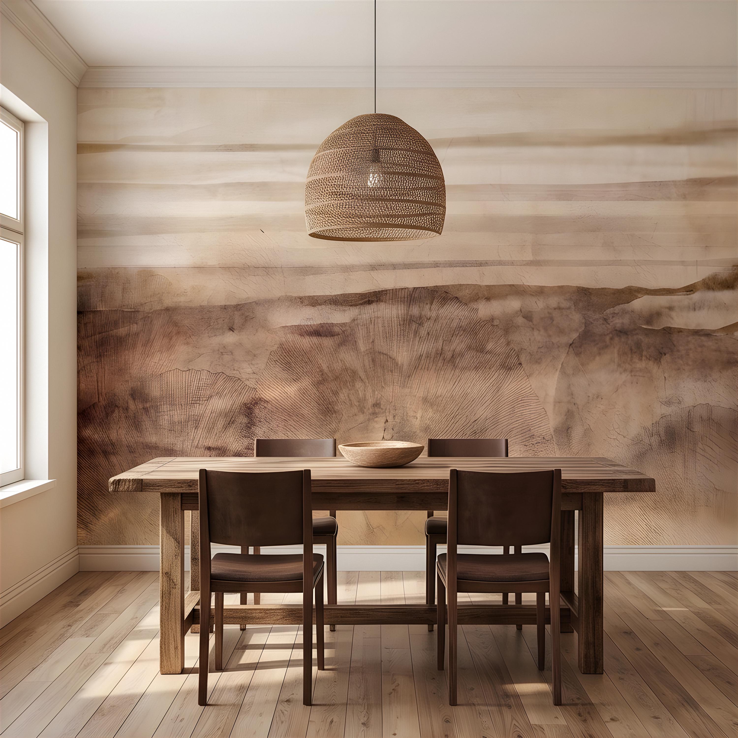 Petrified Wood Peel and Stick Wall Mural, Natural Fossil Grain Texture, Organic Earth Layer Pattern Rustic Mineral Wallpaper