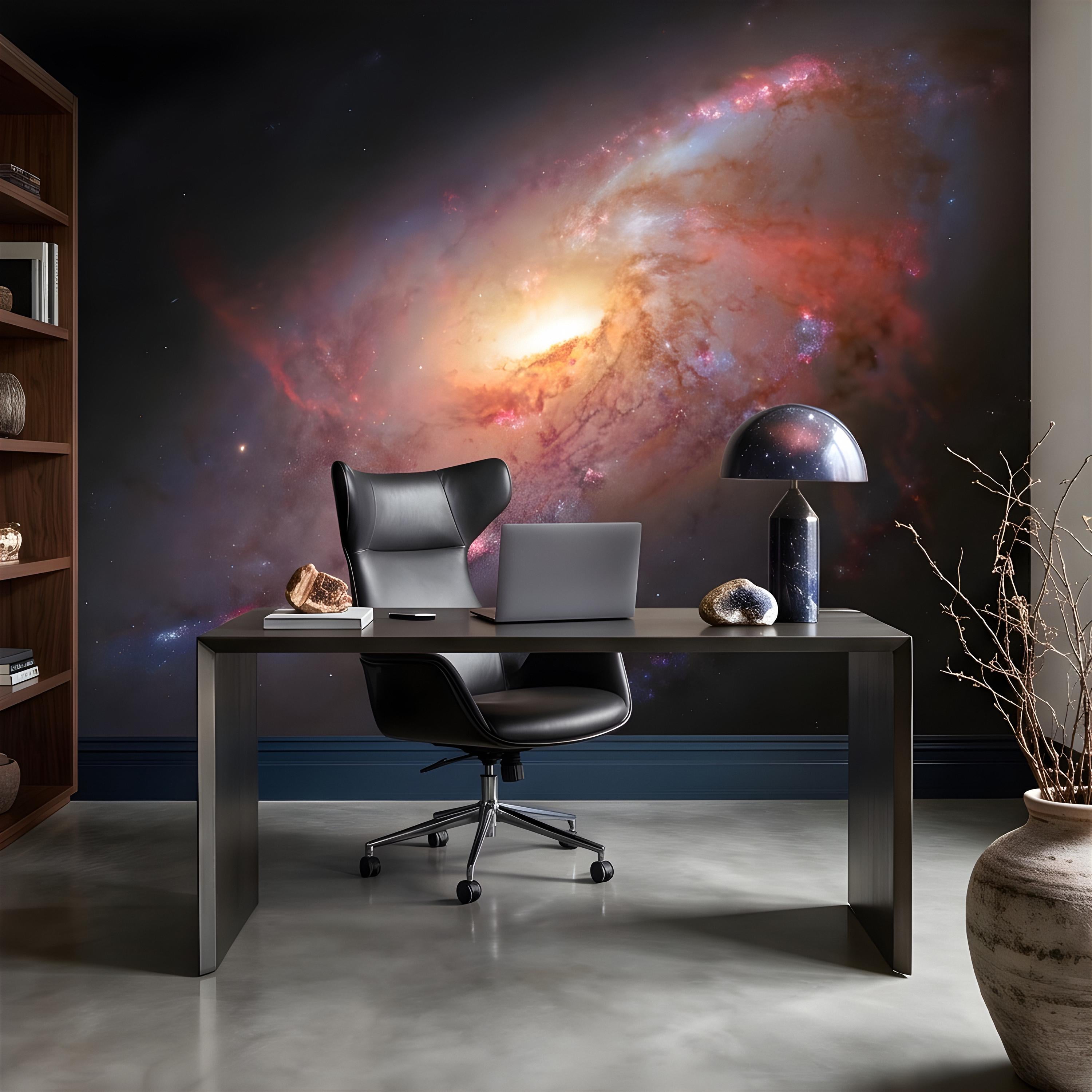 Spiral Galaxy Peel and Stick Wall Mural, Deep Space Nebula, Cosmic Universe Stars Celestial Astronomy Wallpaper