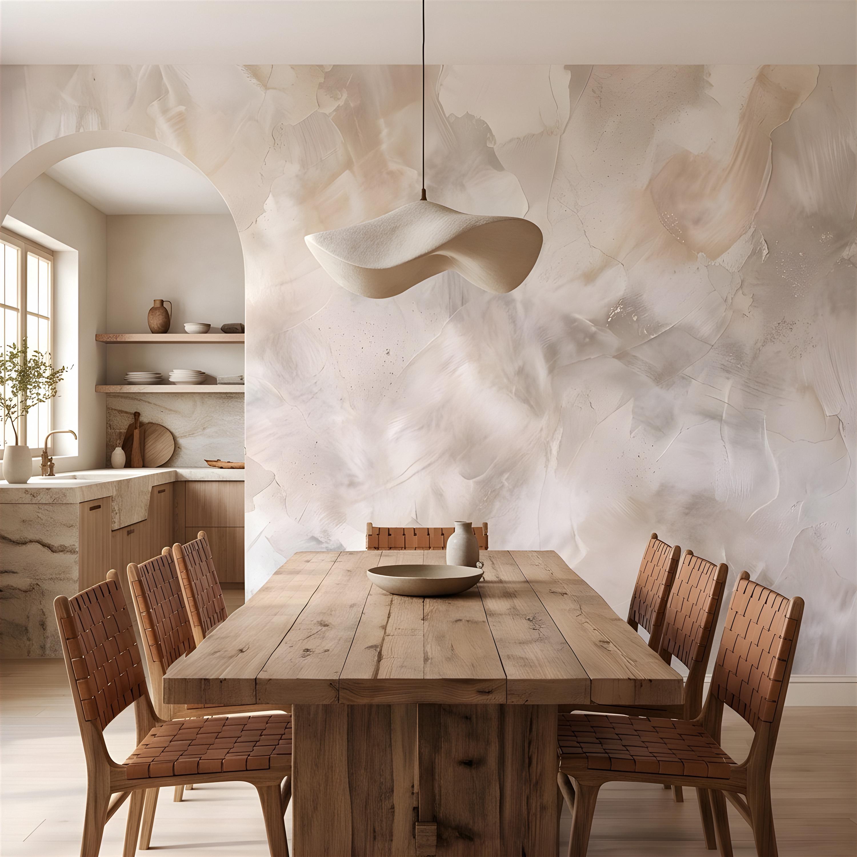Lime Wash Peel and Stick Wall Mural, Roman Clay Plaster Texture, Soft Neutral Mineral Finish Luxury Textured Wallpaper
