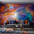 Cosmic Nebula Peel and Stick Wall Mural, Deep Space Galaxy Cloud Colorful Stellar Universe Celestial Night Sky Wallpaper
